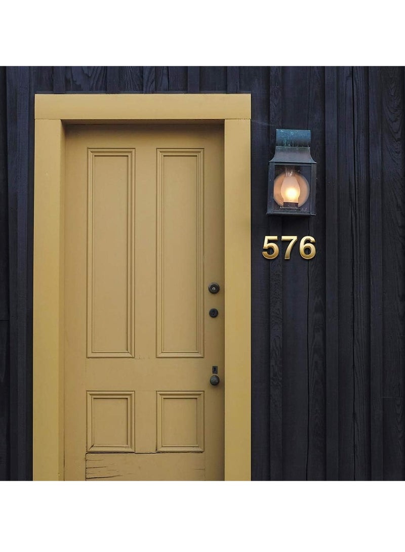 أرقام صندوق البريد للخارج ، 2 بوصة عنوان الباب رقم الملصقات لغرفة الشقة ، الذهب لامع ، 1 مجموعة من 10 قطع. - Image 3