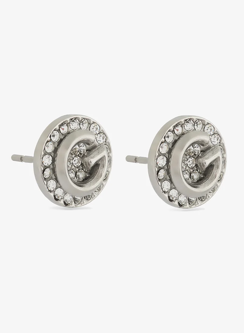 GUESS G Crystal Logo Earrings