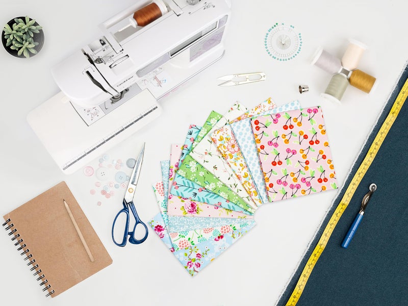 Craftido -25 Options- 100% Cotton Quilting Fabric Bundles 10pcs Fat Quarters 18â€x21â€-Medium Weight 5.2 oz- Soft Cotton for Quilting, Sewing Project, Patchwork, DIY Crafts - Sweet - Image 5