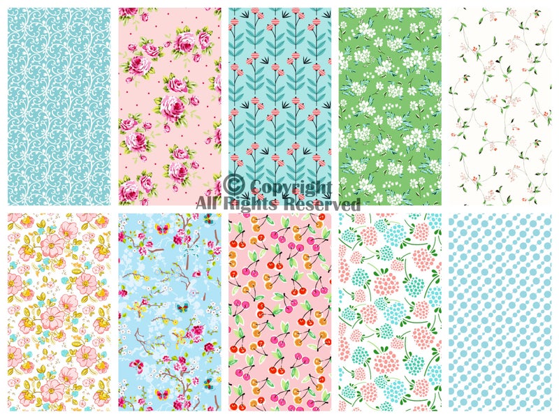 Craftido -25 Options- 100% Cotton Quilting Fabric Bundles 10pcs Fat Quarters 18â€x21â€-Medium Weight 5.2 oz- Soft Cotton for Quilting, Sewing Project, Patchwork, DIY Crafts - Sweet - Image 2