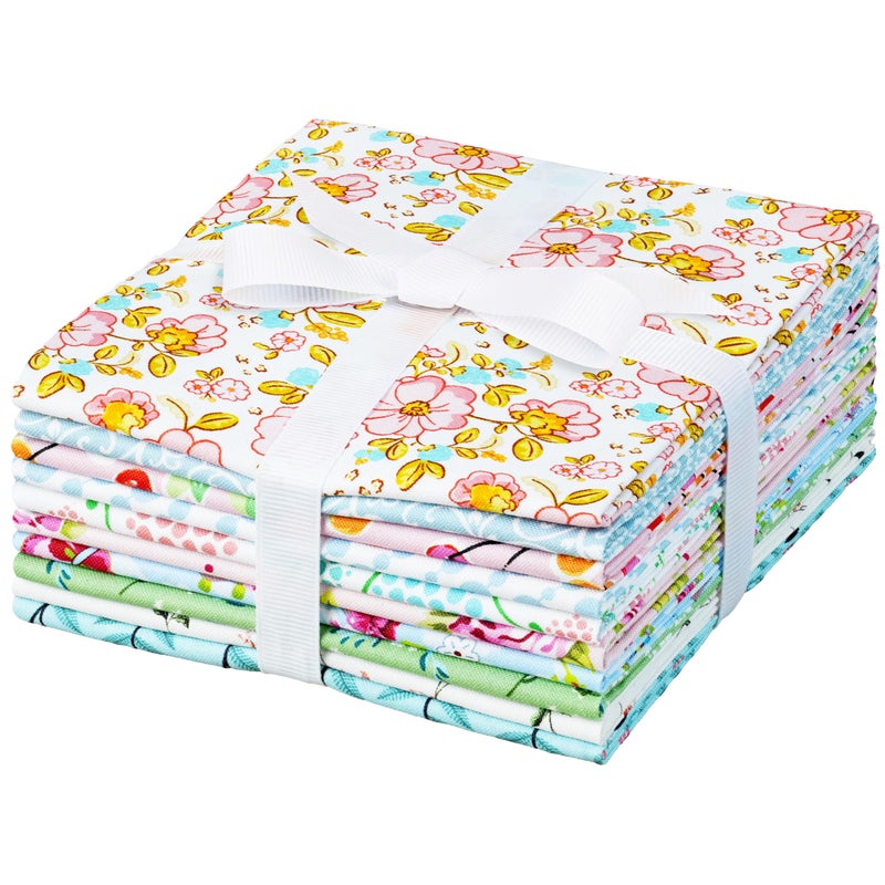 Craftido -25 Options- 100% Cotton Quilting Fabric Bundles 10pcs Fat Quarters 18â€x21â€-Medium Weight 5.2 oz- Soft Cotton for Quilting, Sewing Project, Patchwork, DIY Crafts - Sweet - Image 4