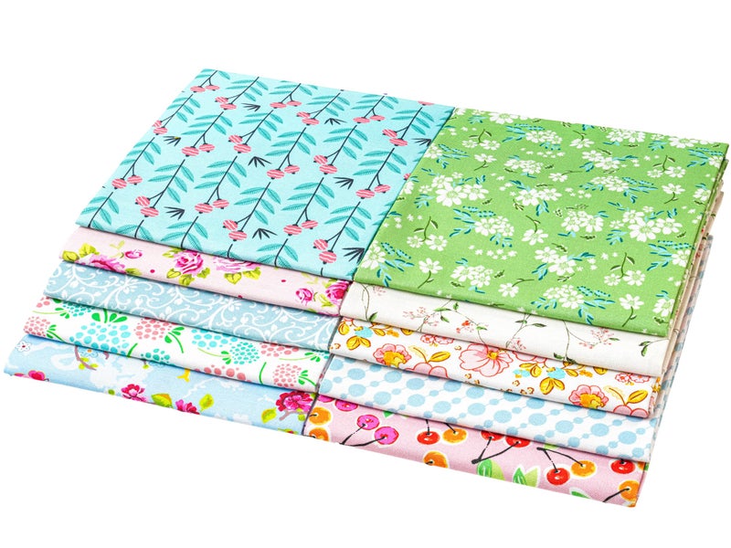 Craftido -25 Options- 100% Cotton Quilting Fabric Bundles 10pcs Fat Quarters 18â€x21â€-Medium Weight 5.2 oz- Soft Cotton for Quilting, Sewing Project, Patchwork, DIY Crafts - Sweet - Image 3