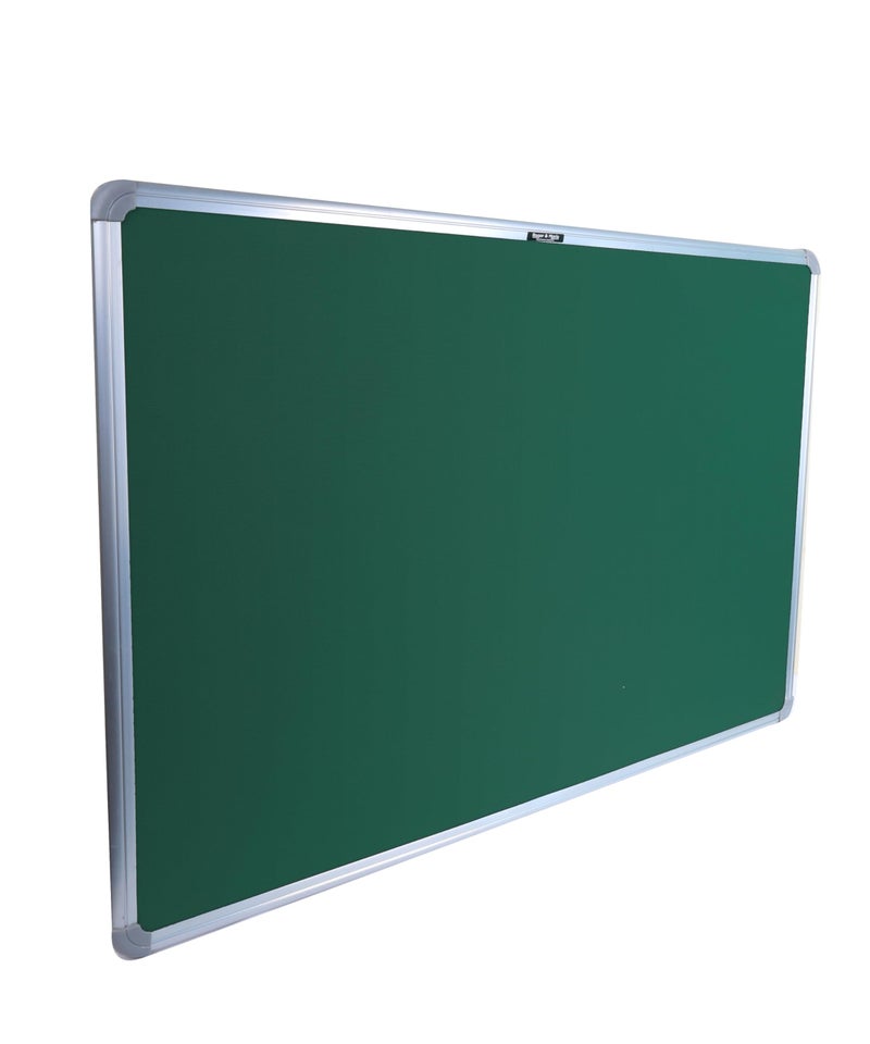 Roger & Moris Premium Notice Board - Anodized Aluminium Frame, Foam Cushioned Fabric and ABS Plastic Corners for Home, Office, School and Kids (Green, Size : 2 feet X 1.5 feet) - Image 4