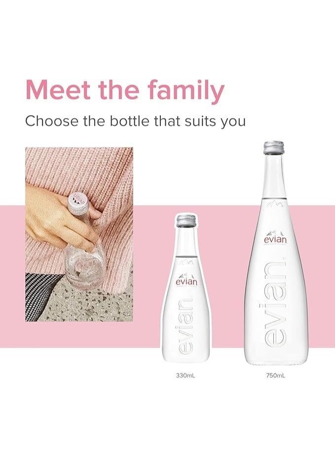 Evian Natural Mineral Water Still 330ml Glass Bottles × 20 Pices - Image 5