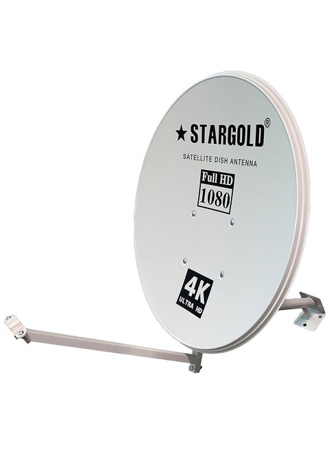 هوائي طبق الأقمار الصناعية المحمول وهوائي طبق 4K للتلفزيون الفضائي KU-band كسب 10.70 - 12.5 جيجا هرتز، المحور القصير 60 سم / المحور الطويل 65 سم