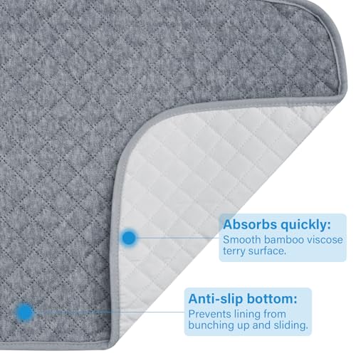 kimitimi Baby Thicker Diaper Changing Quilted Pad Liner NonSlip 3 Pack Heavy Absorbency Reusable Incontinence Pads for Kids Changer Washable UnderpadsFDLX - Image 3