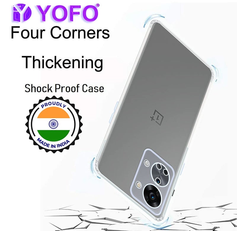 YOFO Back Cover for OnePlus Nord 2T (5G) (Flexible|Silicone|Transparent|Anti Dust Plug|Camera Protection) - Image 4