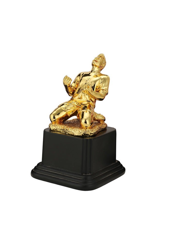 KUYING New Creative Resin Shooter Player Football Trophy 11.5x11x19cm 