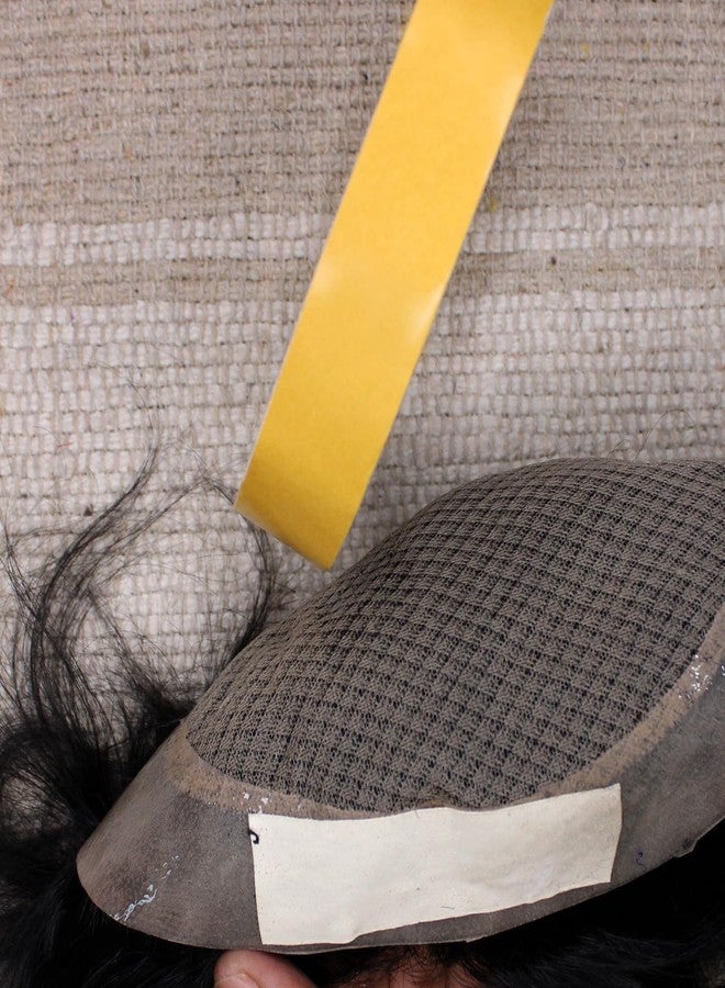 غلان شريط لاصق للشعر مزدوج الجوانب مقاوم للماء من جلان، مناسب للوصلات والشعر المستعار، مع بطانة صفراء وشريط أمامي من الدانتيل لجميع أنواع الشعر المستعار. - Image 4