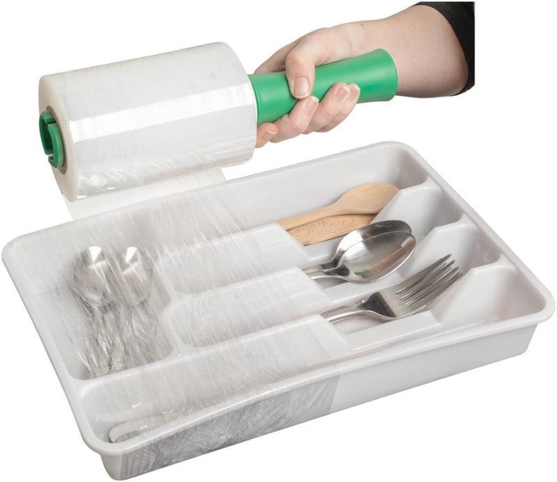 Duck لفة غلاف مطاطي من العلامة التجارية، شفاف، 5 بوصات × 1000 قدم، 285849، مجموعة من 4 - Image 4