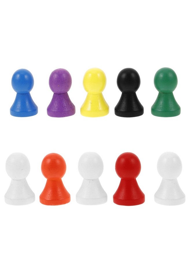 TOYANDONA 10pcs Chess Pawns Small Wooden Pawns Board Game Pieces Figures Characters Multicolor Game Pawns Wooden Chess Pieces Only Small Wood Game Pieces Chess Board Game Piece Toys Props - Image 1
