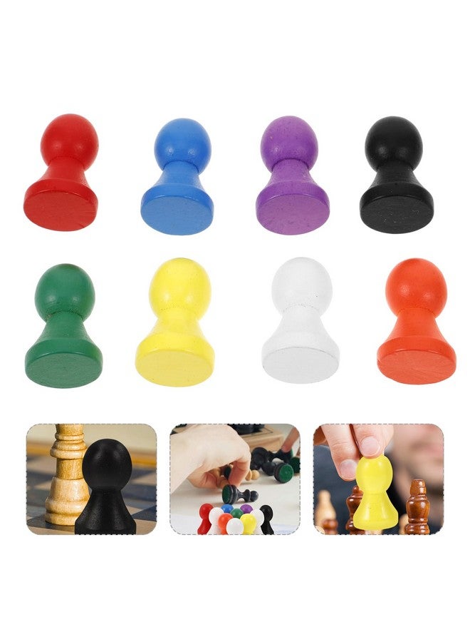 TOYANDONA 10pcs Chess Pawns Small Wooden Pawns Board Game Pieces Figures Characters Multicolor Game Pawns Wooden Chess Pieces Only Small Wood Game Pieces Chess Board Game Piece Toys Props - Image 3