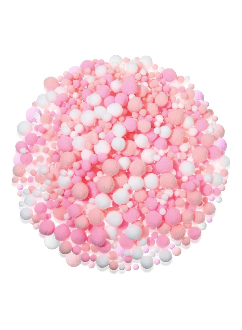 SYOSI 1200 Pcs Craft Pom Poms Multicolor Small Pompom Assorted Colors Mini Puff Ball Art Supplies for Kids DIY Arts and Craft Making Decoration - Image 1