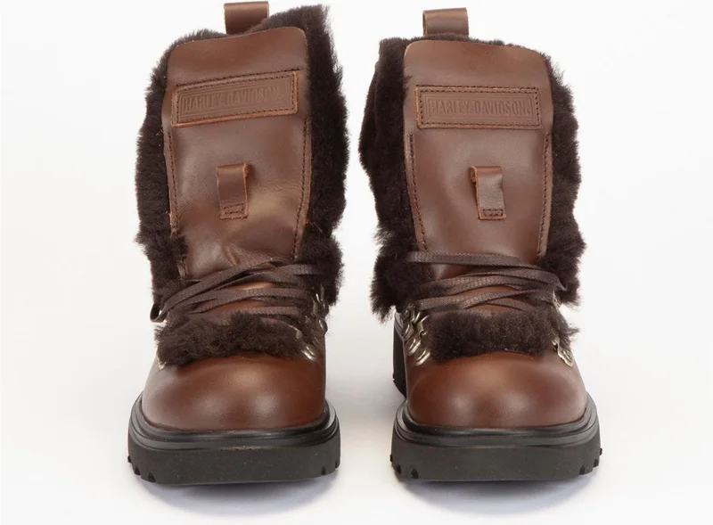هارلي ديفيدسون Gemma New Women's Dark Brown Leather Boots