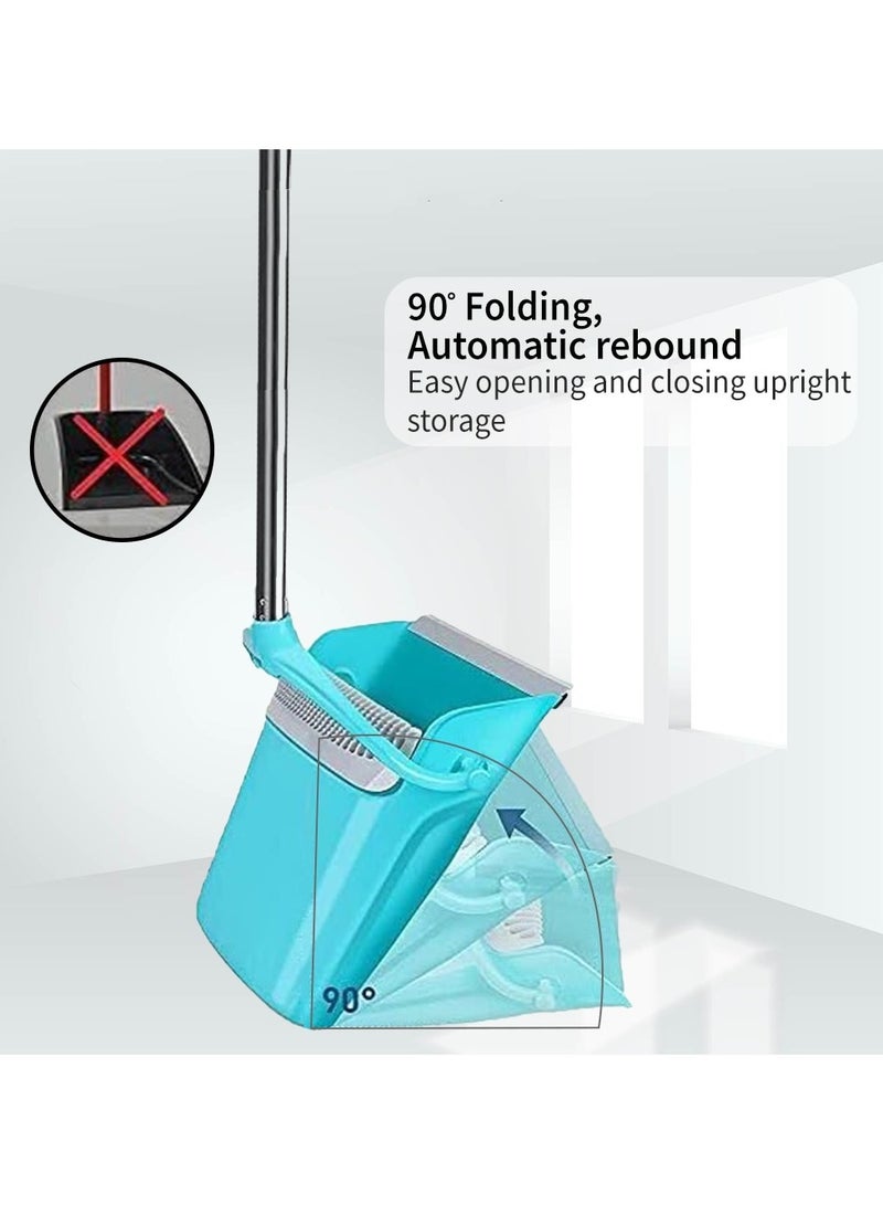 Dust Pan and Broom Set - Four Layers Enhanced Bristles, Foldable Design, Lightweight and Sturdy, Ideal for Home and Office Cleaning  - Image 5