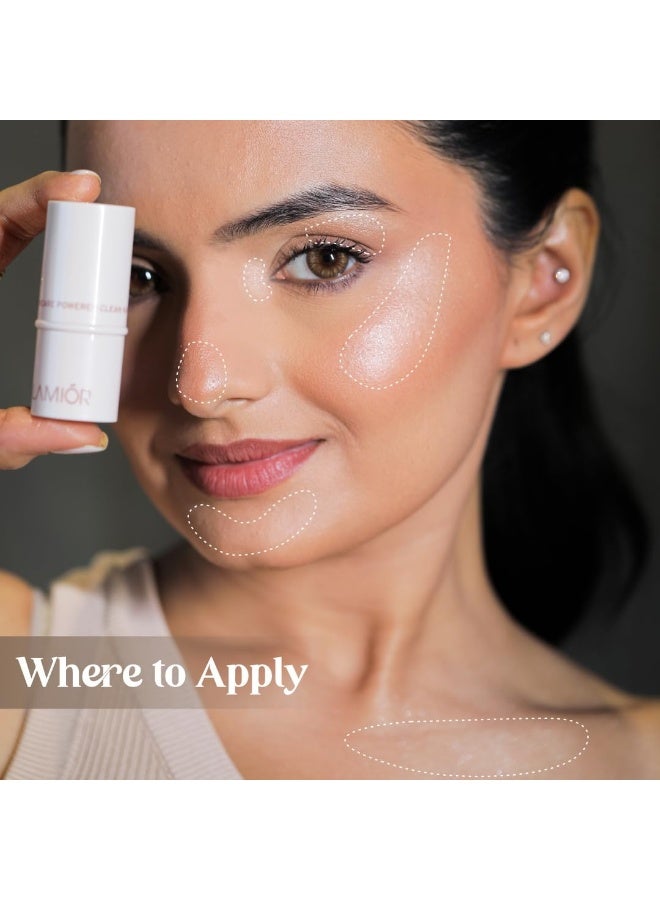 Lamior Bouncy Jelly Glow Stick - Aura | 95% Natural, Hydrating & Long-Lasting Highlighter | Smudge-Resistant, Cooling & Skincare-Infused | Multipurpose for Face, Eyes & Body | Vegan & Cruelty-Free - Image 4