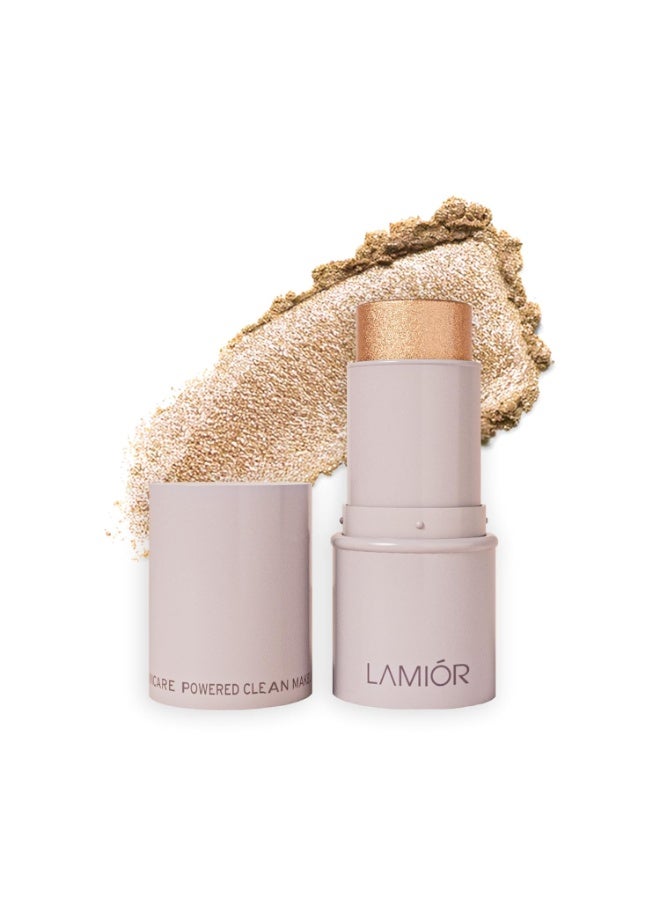 Lamior Bouncy Jelly Glow Stick - Aura | 95% Natural, Hydrating & Long-Lasting Highlighter | Smudge-Resistant, Cooling & Skincare-Infused | Multipurpose for Face, Eyes & Body | Vegan & Cruelty-Free - Image 1
