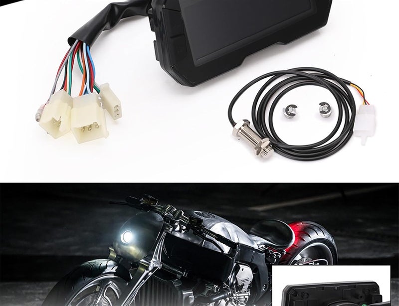 DEMULAX 12000RPM Universal Motorcycle LCD Speedometer - Image 5