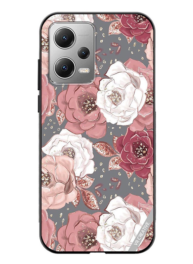 VR CREATIVE Protective Case Cover For Xiaomi Redmi Note 12 Rose Flower Design Multicolour - Image 1