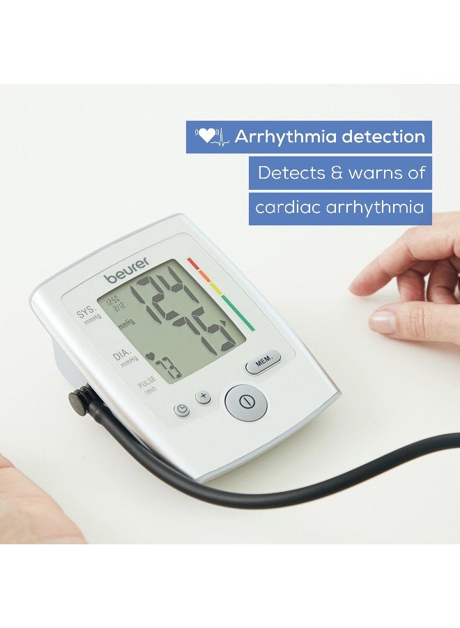 Beurer Renewed - BM 35 Upper Arm Blood Pressure Monitor | Fully Automatic, Large LCD Display And Irregular Heartbeat Detection - SILVER - Image 5