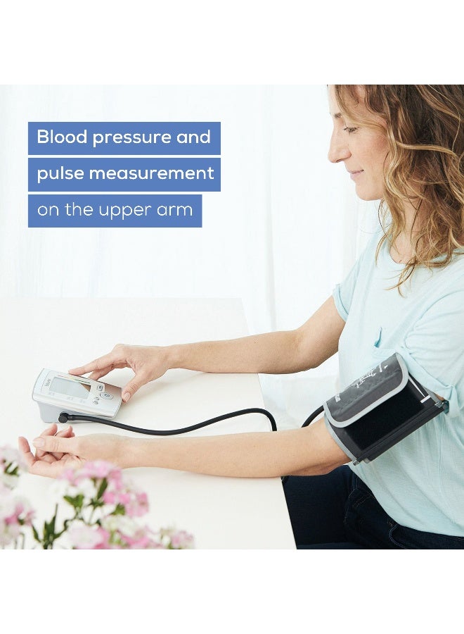Beurer Renewed - BM 35 Upper Arm Blood Pressure Monitor | Fully Automatic, Large LCD Display And Irregular Heartbeat Detection - SILVER - Image 2