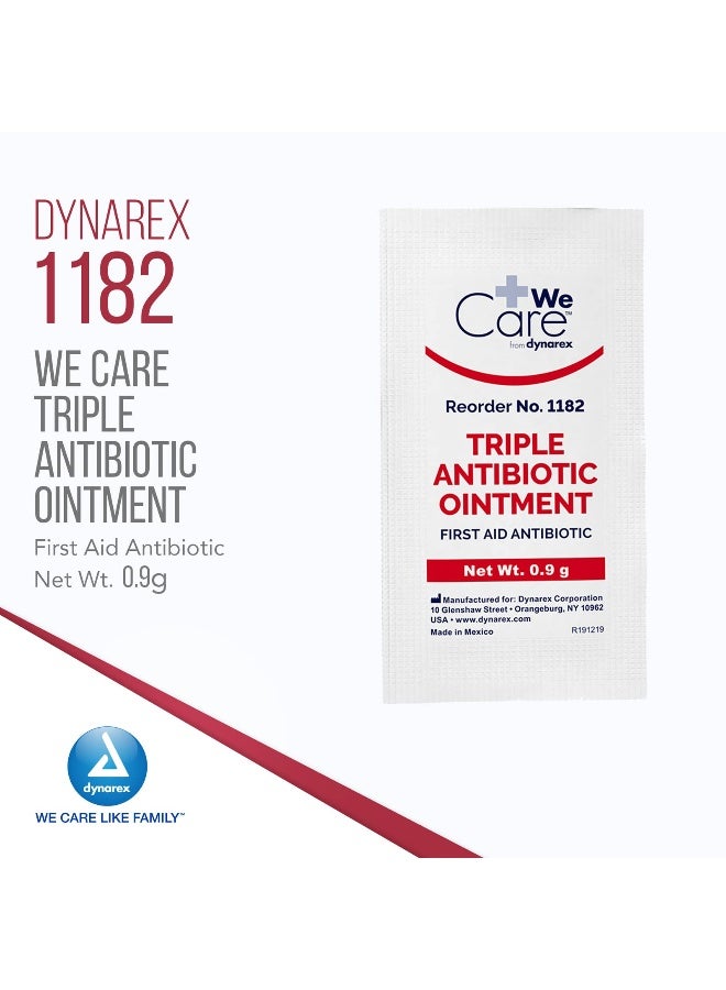 Dynarex Triple Antibiotic Ointment Used for Minor Wounds such as Cuts Scrapes and Burns SingleUse First Aid Ointment 09g Foil Packets 1 Box of 144 Triple Antibiotic Packets - Image 2