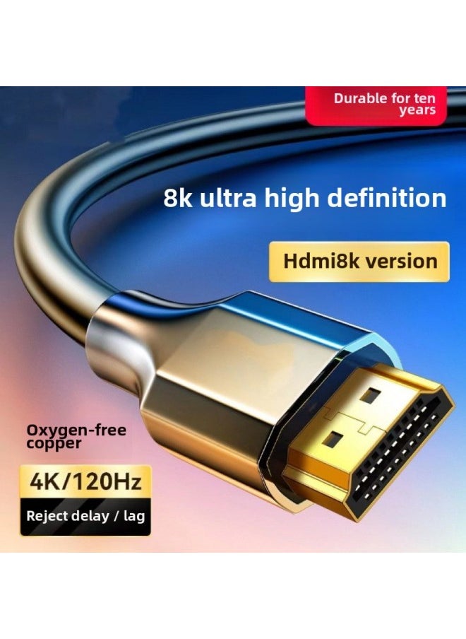 Generic - HDMI Line 8K Hd Line Set-top Box TV Hd Line Computer Line Computer Monitor Projector Monitoring Line 4K-Color:Version 2.0 True 4k [hdmi Cable]-Line Length:3m - Image 1