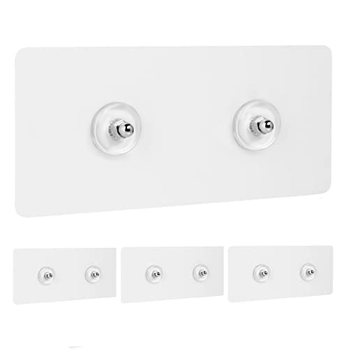 Gueryee 4Pcs Shower Caddy Adhesive Replacement, Stickers with Screws Stainless Steel for Caddies, Adhesive Hooks with Strong Sticky, Seamless Screws for Shower Rack Basket Heavy Duty - Image 1