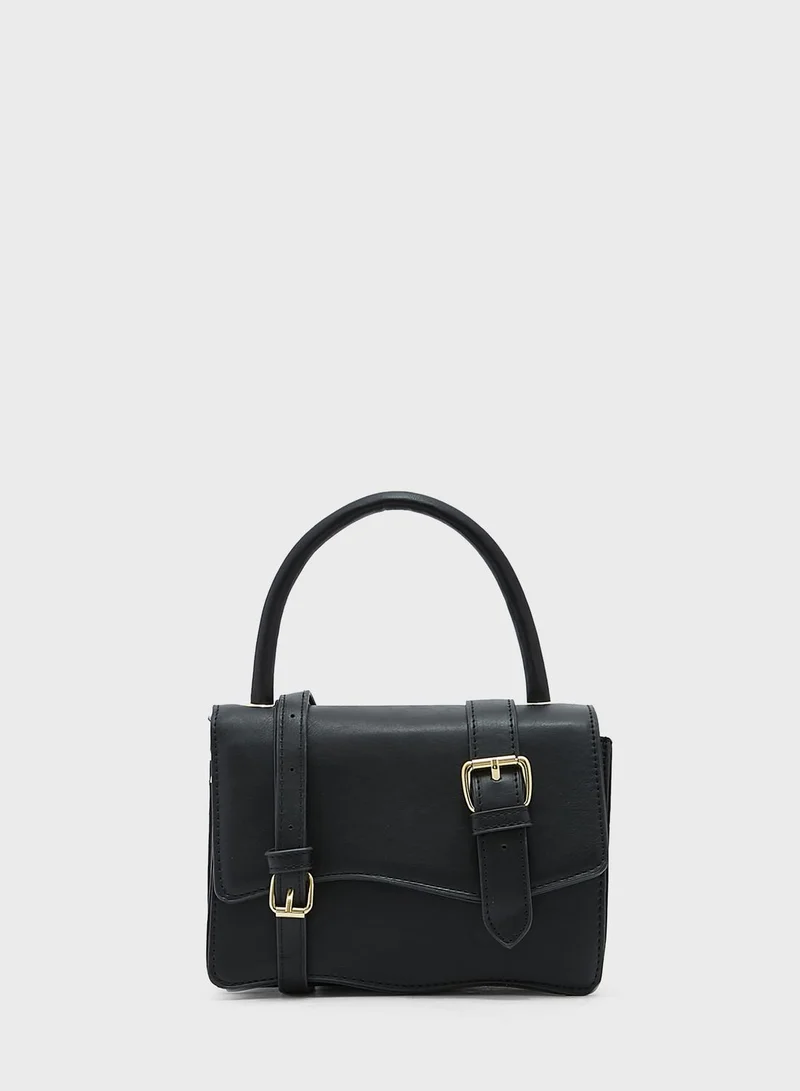 ELLA Buckle Detail Mini Satchel Bag