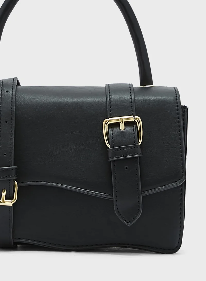 ELLA Buckle Detail Mini Satchel Bag