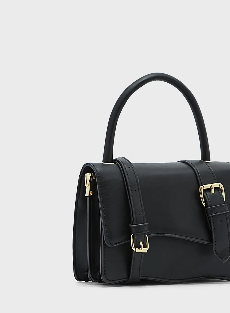 ELLA Buckle Detail Mini Satchel Bag