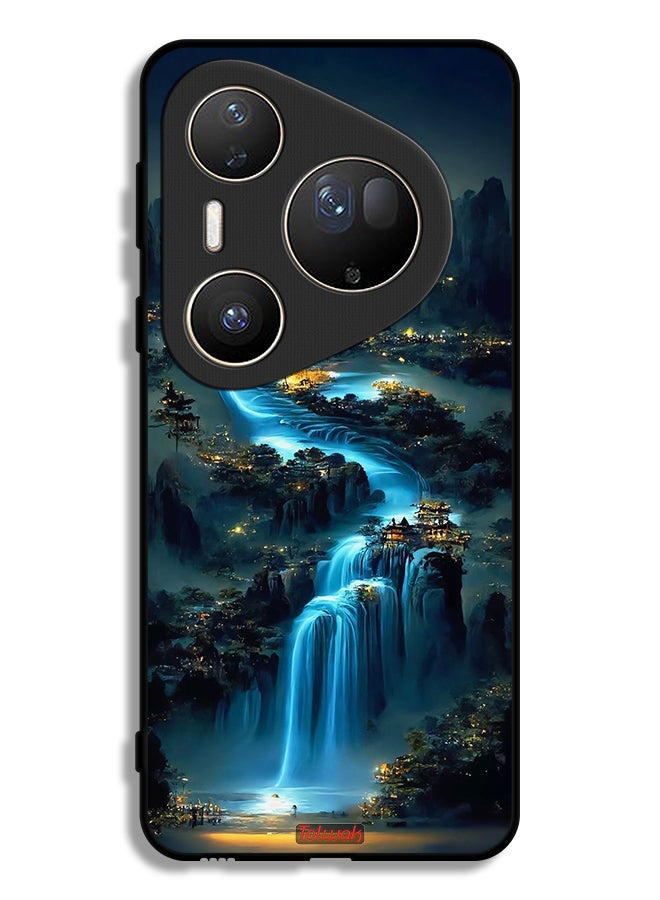Tolwak Huawei Pura 80 Ultra Protective Case Cover Waterfall Art - Image 1