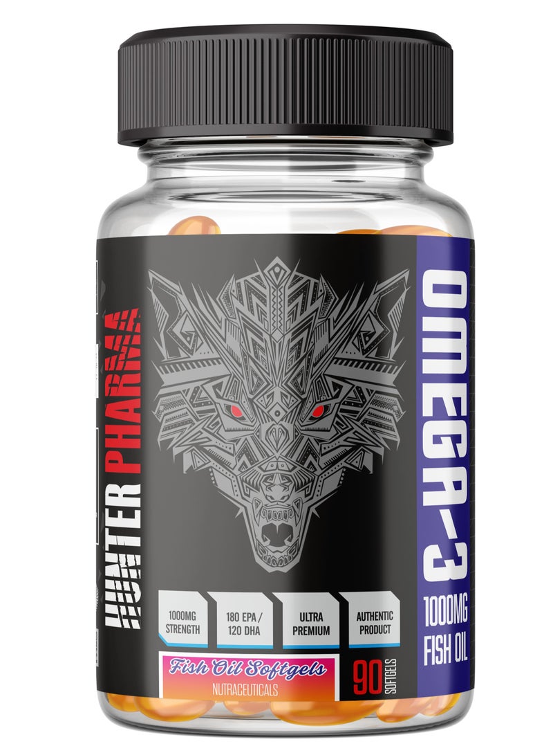 هانتر أوميغا 3 من Hunter Pharma، 90 كبسولة هلامية - Image 1