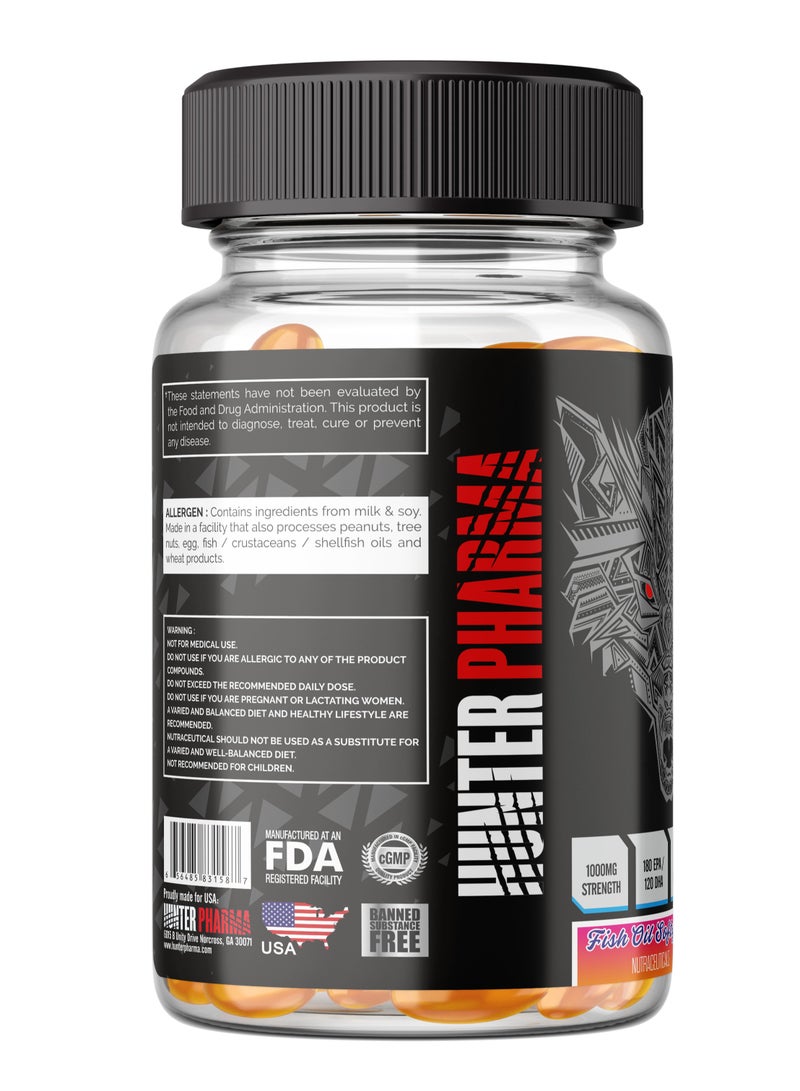 هانتر أوميغا 3 من Hunter Pharma، 90 كبسولة هلامية - Image 2