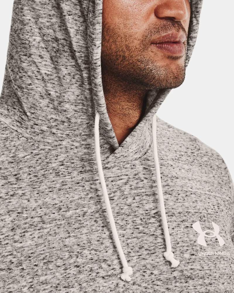 Under Armour White Men's Rival Terry Hoodie for Men | Best Price UAE