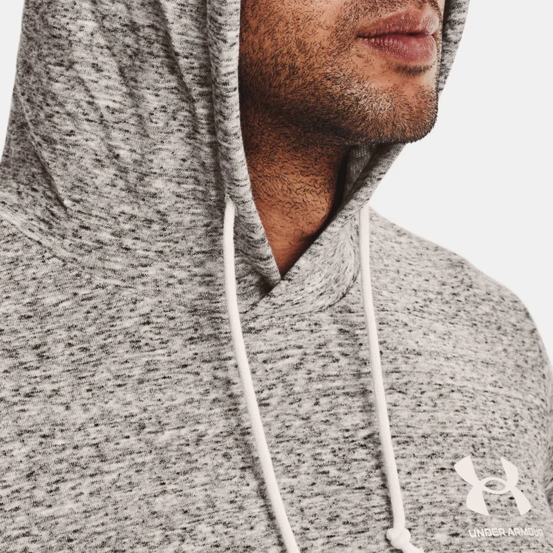 Under Armour White Men's Rival Terry Hoodie for Men | Best Price UAE