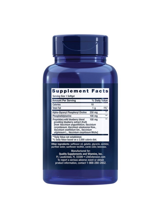 Life Extension - Cognitex Basics Brain Health Supplement For Memory Focus Attention Cognitive Performance And Inflammatory Response Nongmo Glutenfree 30 Softgels - Image 1