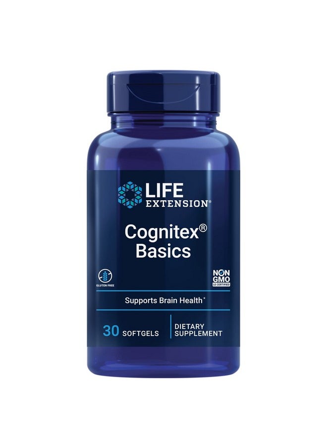 Life Extension - Cognitex Basics Brain Health Supplement For Memory Focus Attention Cognitive Performance And Inflammatory Response Nongmo Glutenfree 30 Softgels - Image 1