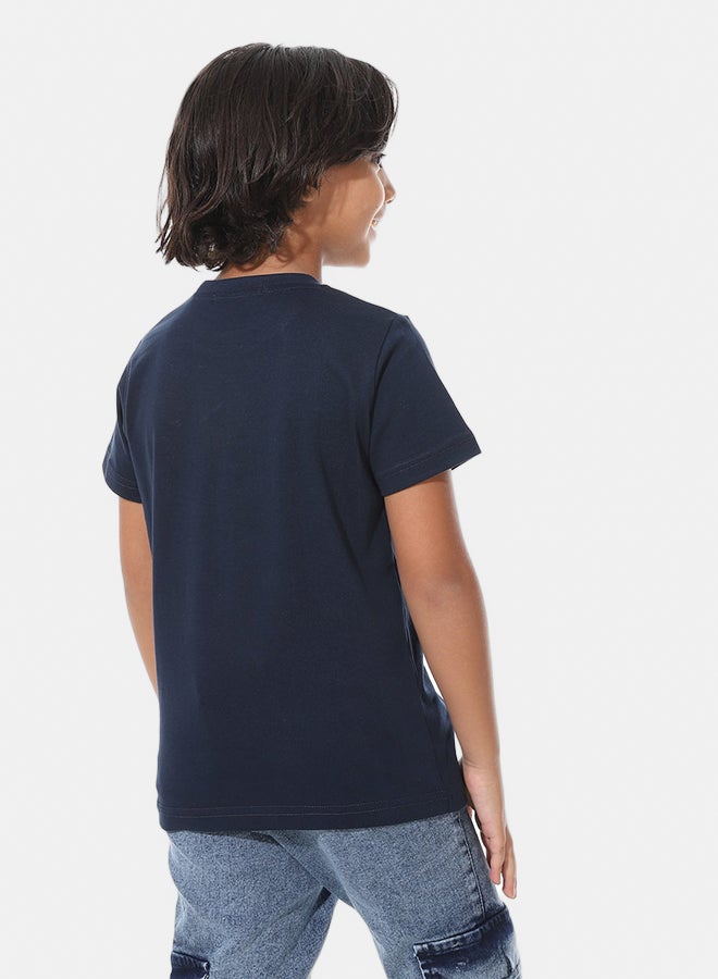 Andora Printed Boys T-Shirt_Navy Blue - Image 4
