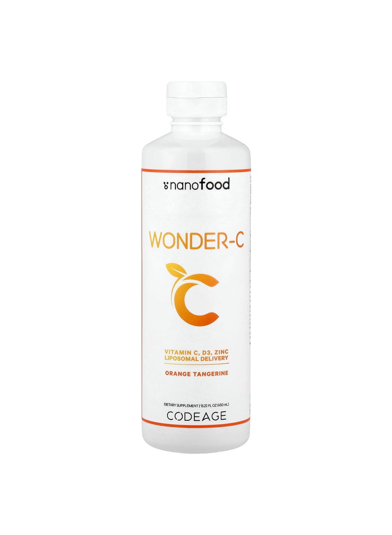 Codeage Nanofood, Wonder-C, Orange Tangerine, 15.22 fl oz (450 ml)