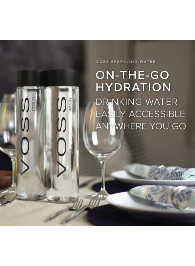 Voss Sparkling, Glass Bottle, 800 ml (Pack Of 12) - Image 4