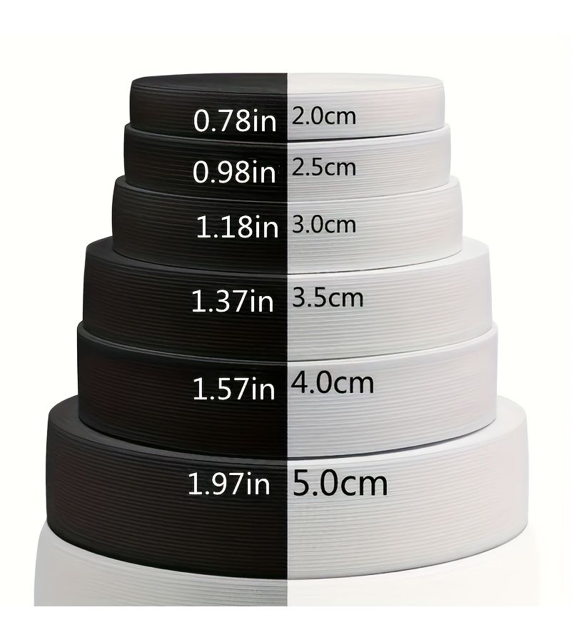Black Elastic Band 118 inch Wide Rubber Cord for Pants Waist Protection - Image 3