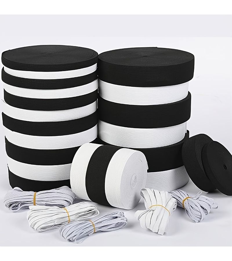 Black Elastic Band 118 inch Wide Rubber Cord for Pants Waist Protection - Image 2