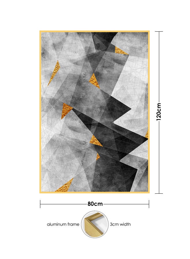 AIWANTO Luxury Abstract Wall Art – Decorative Painting with Gold Aluminum Micro-Spray Porcelain-Finish Frame for Living Room, Bedroom, Office & Modern Home Décor - Image 3