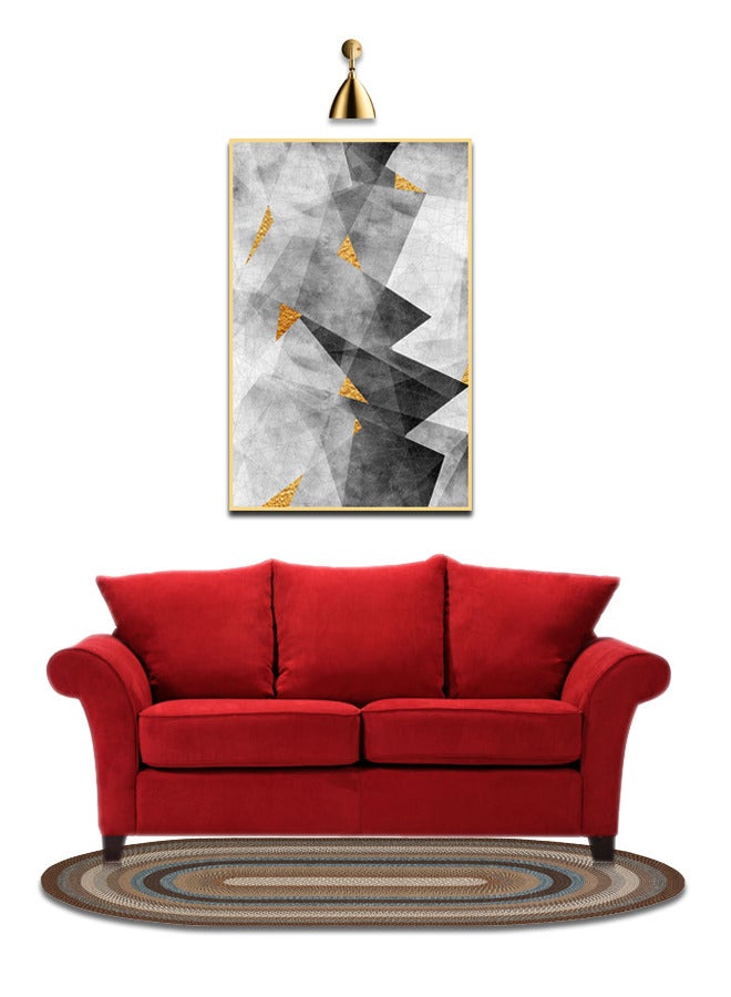 AIWANTO Luxury Abstract Wall Art – Decorative Painting with Gold Aluminum Micro-Spray Porcelain-Finish Frame for Living Room, Bedroom, Office & Modern Home Décor - Image 5