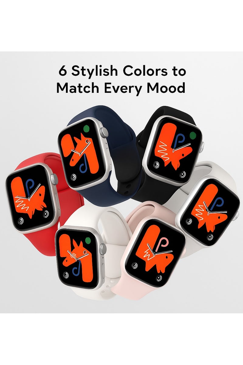 SARAOONT 6-Pack Silicone Sport Bands Compatible with Apple Watch 38mm 40mm 41mm for Series 11/10/9/8/7/6/5/4/3/2/1/SE - Waterproof & Soft Replacement Straps - Image 5