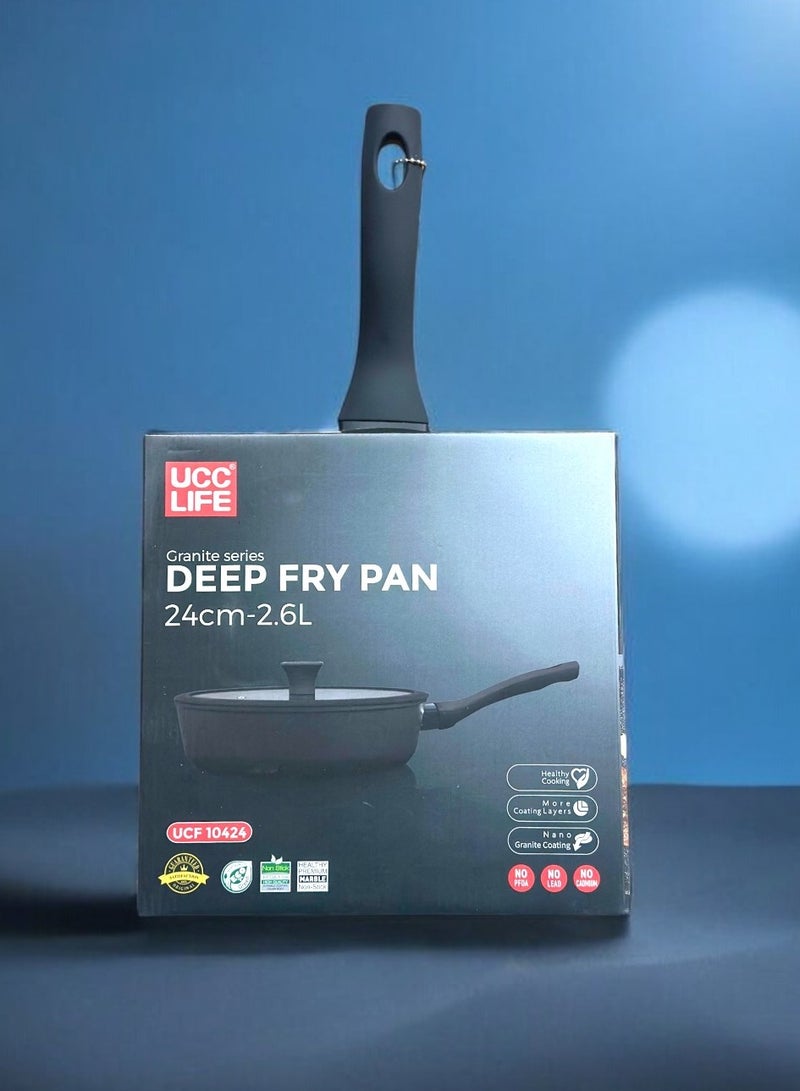 UCC UCC LIFE DEEP FRY PAN 24cm -2.6L GRANITE Series 