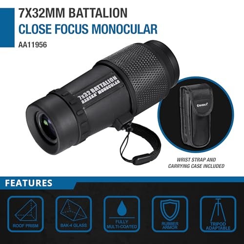 Barska 7X32 Battalion Monocular, Black - Image 2