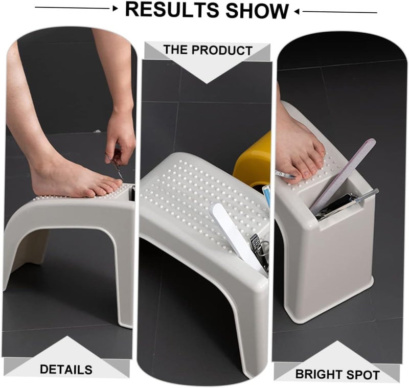 Healeved Practical Pedicure Foot Stool Comfortable Shower Foot Rest for Home Use - Image 4