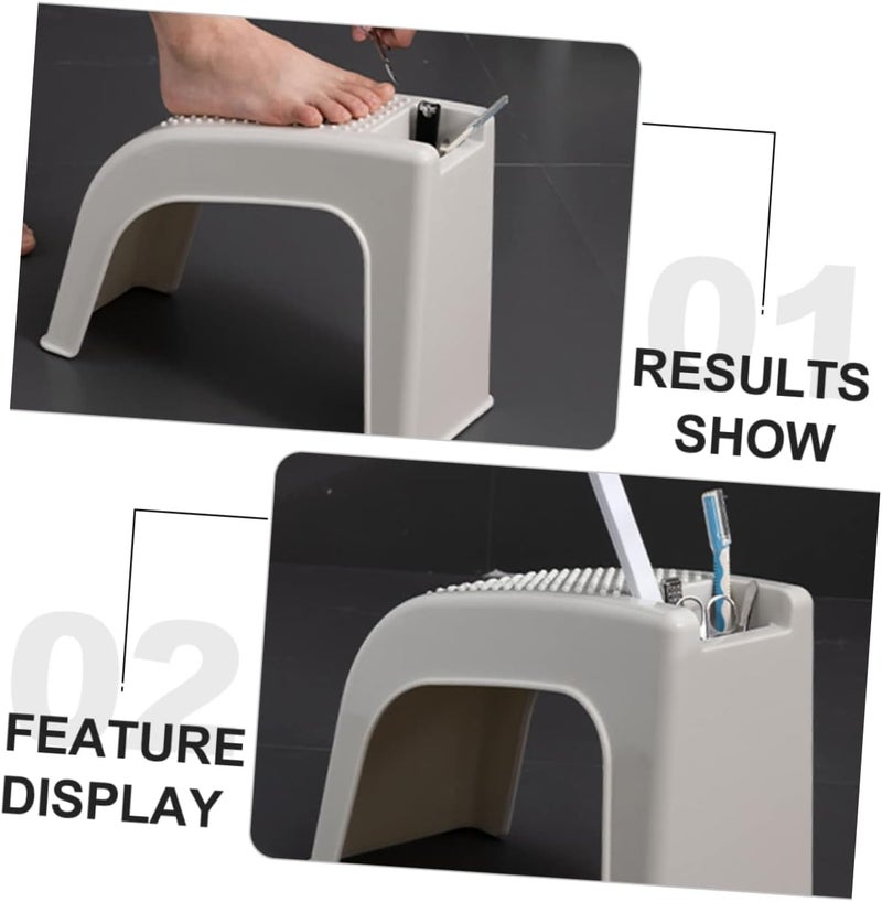 Healeved Practical Pedicure Foot Stool Comfortable Shower Foot Rest for Home Use - Image 3